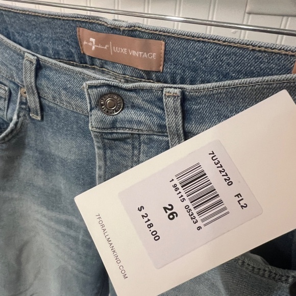 NWT 7 For Mankind Josefina Slim Boyfriend Jeans Luxe Vintage Sizes 26, 27, 28 - Picture 5 of 9